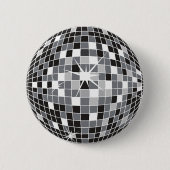 Silver Disco Ball Button (Vorderseite)