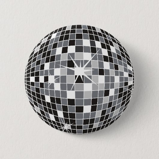 Silver Disco Ball Button (Vorderseite)