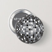 Silver Disco Ball Button (Vorne & Hinten)