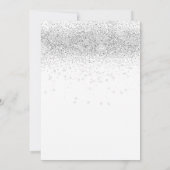 Silver Disco Ball Cheers Silvester Party Einladung (Rückseite)