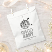 Silver Disco Ball "Disco Baby" Babydusche Geschenktütchen (Ausgeschnitten)