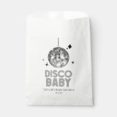 Silver Disco Ball "Disco Baby" Babydusche Geschenktütchen (Vorderseite)