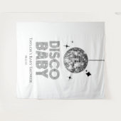 Silver Disco Ball "Disco Baby" Babydusche Wandteppich (Vorderseite (Horizontal))