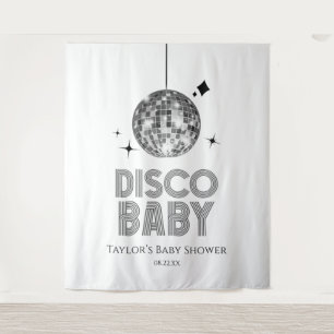 Silver Disco Ball "Disco Baby" Babydusche Wandteppich