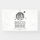 Silver Disco Ball Disco Bridge Brautparty Banner (Horizontal)
