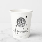 Silver Disco Ball Disco Bridge Brautparty Pappbecher (Rückseite)