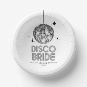 Silver Disco Ball Disco Bridge Brautparty Pappteller