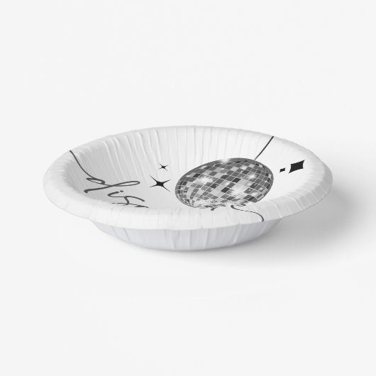 Silver Disco Ball Disco Bridge Brautparty Pappteller (Gewinkelt)