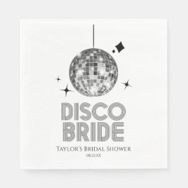 Silver Disco Ball Disco Bridge Brautparty Serviette