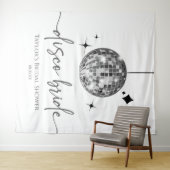 Silver Disco Ball Disco Bridge Brautparty Wandteppich (Beispiel (Horizontal))