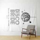 Silver Disco Ball Disco Bridge Brautparty Wandteppich (Beispiel (Horizontal))