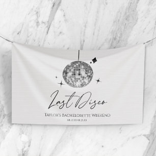 Silver Disco Ball Last Disco Junggeselinnen-Abschi Banner