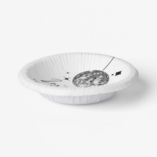 Silver Disco Ball Last Disco Junggeselinnen-Abschi Pappteller (Gewinkelt)