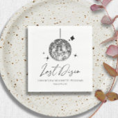 Silver Disco Ball Last Disco Junggeselinnen-Abschi Serviette