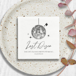 Silver Disco Ball Last Disco Junggeselinnen-Abschi Serviette
