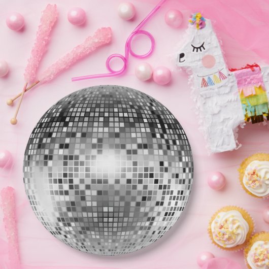 Silver Disco Ball Party Glamour Pappteller (Party)