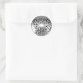 Silver Disco Ball Party Glamour Runder Aufkleber (Tasche)