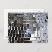 Silver Disco Ball Postkarte (Vorne/Hinten)