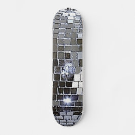Silver Disco Ball Skateboard