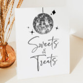 Silver Disco Ball Süßigkeiten und Leckereien Party Sockelschild