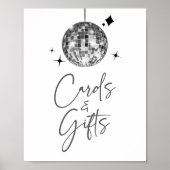 Silver Disco Ball Unterschrift Karte und Geschenks Poster (Vorne)