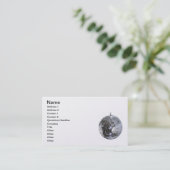 Silver Disco Ball Visitenkarte (Stehend Vorderseite)