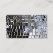 Silver Disco Ball Visitenkarte (Rückseite)