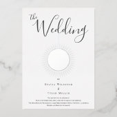 Silver Disco Ball Wedding Foil Einladung (Vorderseite)
