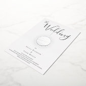 Silver Disco Ball Wedding Foil Einladung (Gedreht)