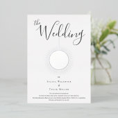 Silver Disco Ball Wedding Foil Einladung (Stehend vorne)
