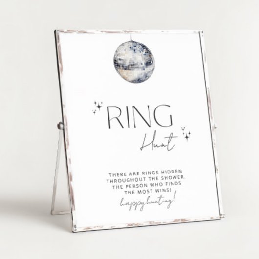 Silver Disco Brautparty Runde Spiel Poster