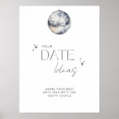 Silver Disco Retro Brautparty Poster (Vorne)