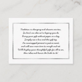 Silver Display Brautparty Insert Card + Tag