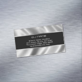 Silver DJ Magnetic Business Card Magnetische Visitenkarte (Beispiel)