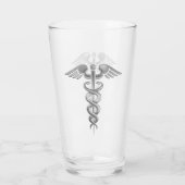 Silver Doctor oder Nurse Caduceus Glas (Rückseite)