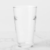 Silver Doctor oder Nurse Caduceus Glas (Links)