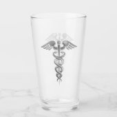 Silver Doctor oder Nurse Caduceus Glas (Vorderseite)