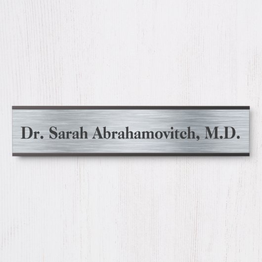 Silver Doctor's Office Door Sign Türschild (Vorderseite )