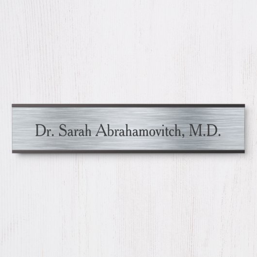 Silver Doctor's Office Door Sign Türschild (Vorderseite )