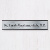 Silver Doctor's Office Door Sign Türschild (Vorderseite )