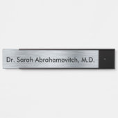 Silver Doctor's Office Door Sign Türschild (Vorderseite )
