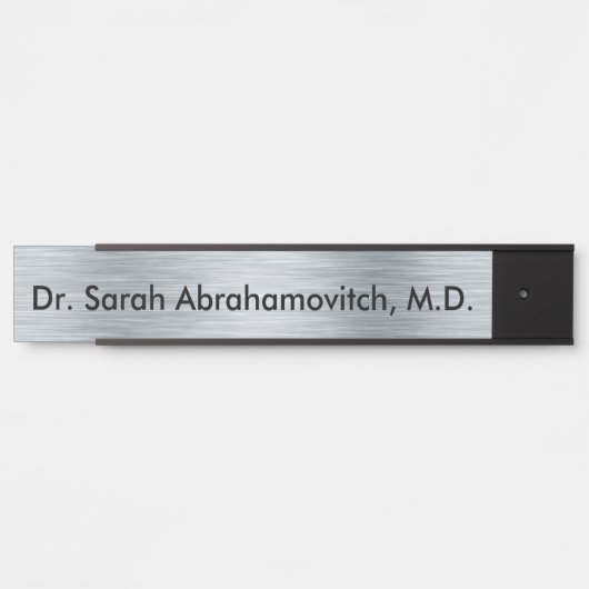 Silver Doctor's Office Door Sign Türschild (Vorderseite )