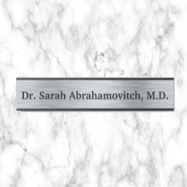 Silver Doctor's Office Door Sign Türschild