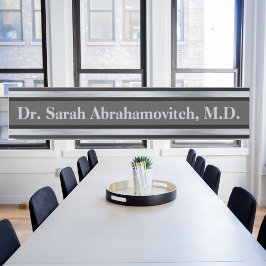 Silver Doctor's Office Door Sign Türschild