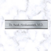 Silver Doctor's Office Door Sign Türschild