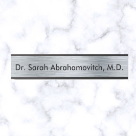 Silver Doctor's Office Door Sign Türschild