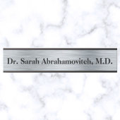 Silver Doctor's Office Door Sign Türschild