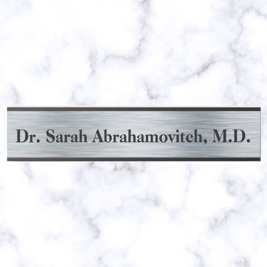 Silver Doctor's Office Door Sign Türschild