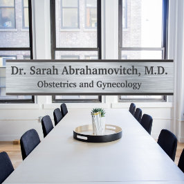 Silver Doctor's Office Door Sign Türschild