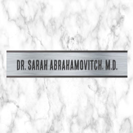 Silver Doctor's Office Door Sign Türschild